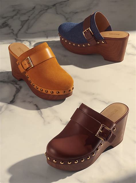 michael kors leather clog